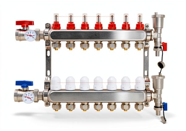 FAHKNS Radiant Heating Manifold Stainless Steel Automatic-1