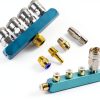 Beduan 2 Way 5 Ports Aluminum Manifold Fittings-6