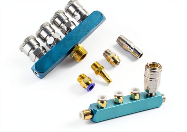 Beduan 2 Way 5 Ports Aluminum Manifold Fittings-6