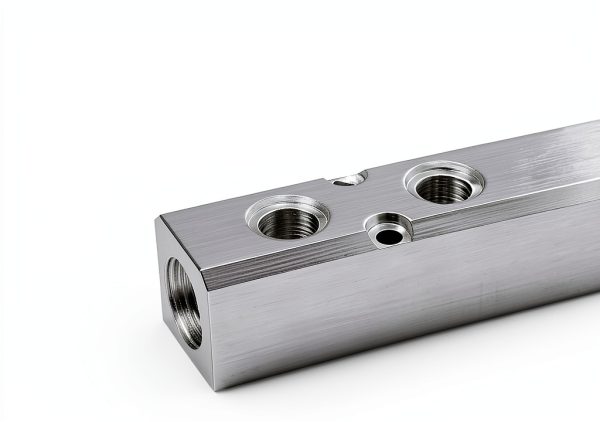 GASHER 5‑Way 7‑Port Aluminum Manifold Fitting NPT Threaded Silvery-6