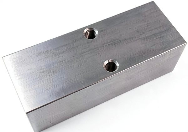 Qolekog Aluminum Air Manifold 2 Way 4 Port NPT Silver-3