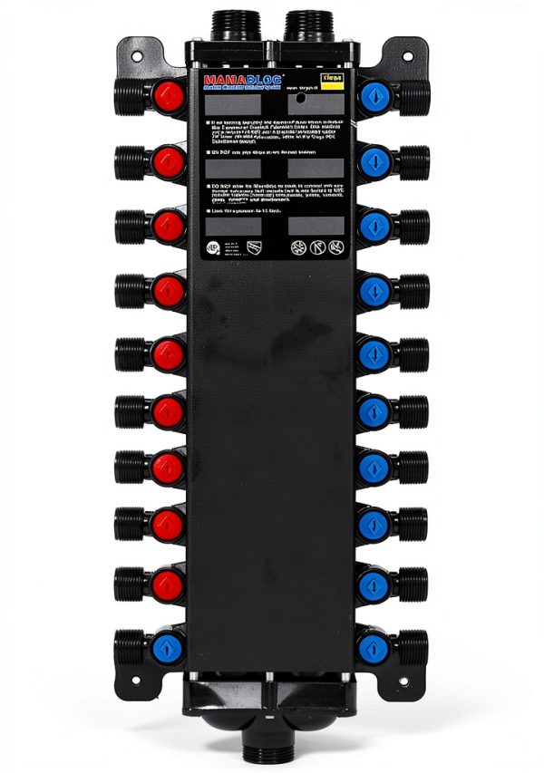 Viega 18 Port Black Plastic Manifold Adapter NPT 0.375"-0