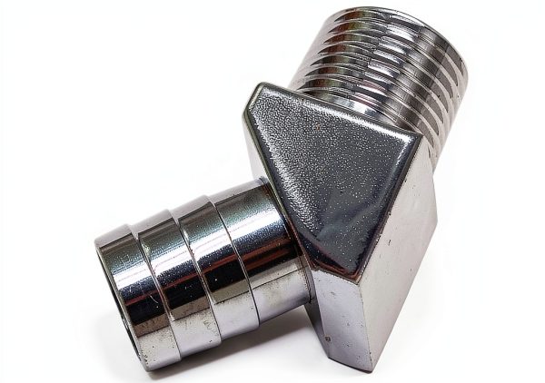 Manifold Fitting TAKPART 45 degree half inch NPT to 5/8 inch hose barb-0
