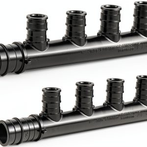 Efield PPSU PEX Manifold 4 Outlets Closed Pack of 2 Brass NPT-0