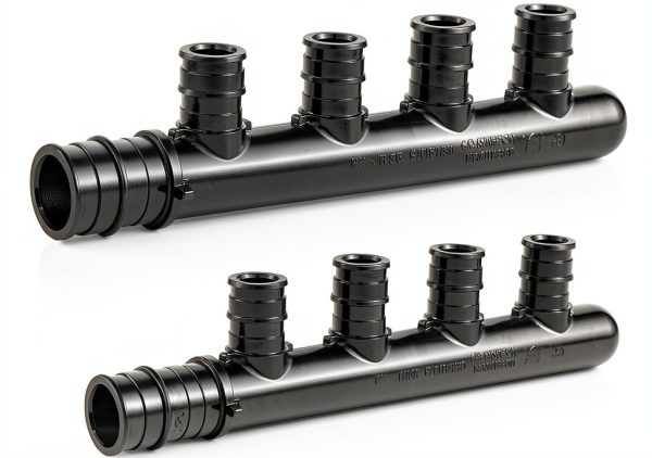 Efield PPSU PEX Manifold 4 Outlets Closed Pack of 2 Brass NPT-0