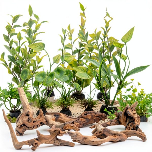 Driftwood Decoration Solsew Aquarium Wood Set 6 Natural Pieces-5