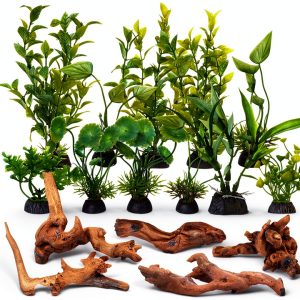 Driftwood Decoration Solsew Aquarium Wood Set 6 Natural Pieces-0