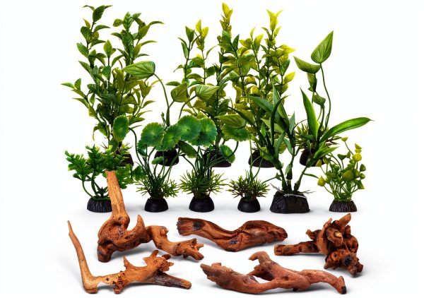 Driftwood Decoration Solsew Aquarium Wood Set 6 Natural Pieces-0