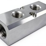 Qolekog Aluminum Air Manifold 2 Way 4 Port NPT Silver-0