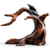 Aquarium Driftwood Decor Set - 1 Anubias Resin Model & 3Pcs Small Natural Driftwood 2-4 inch for Aquascaping, Fish Tank Landscape Design-2