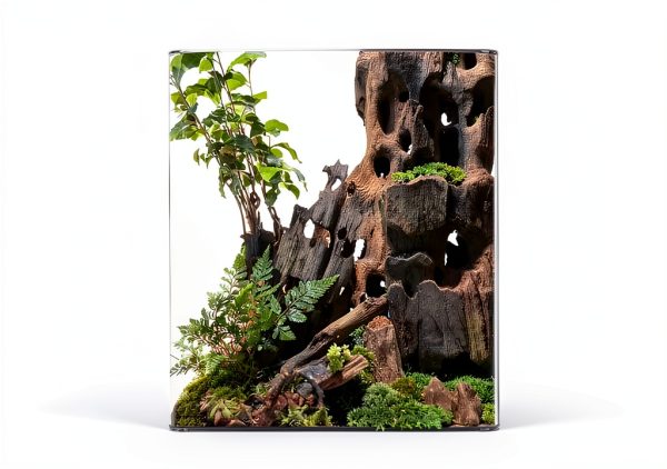 4-Piece Aquarium Driftwood Set - Natural Wood Decorations for Fish Tanks | Solid Reptile Branches, Ideal for Small Fish Hiding & Habitat Enhancement-3