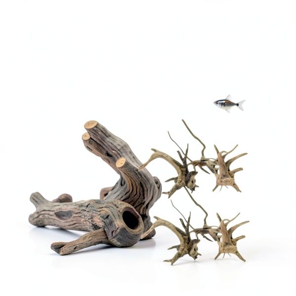 Aquarium Driftwood Branches Dwuww 2-Piece Natural Wood Décor 8-10cm-5