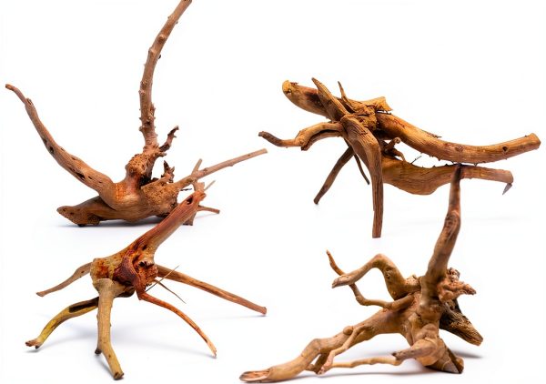 Tfwadmx Aquarium Driftwood Natural Wood 4''-7'' Reptile Branch Fish Tank Tree Plant Stump Ornament Decor 4 PCS-0