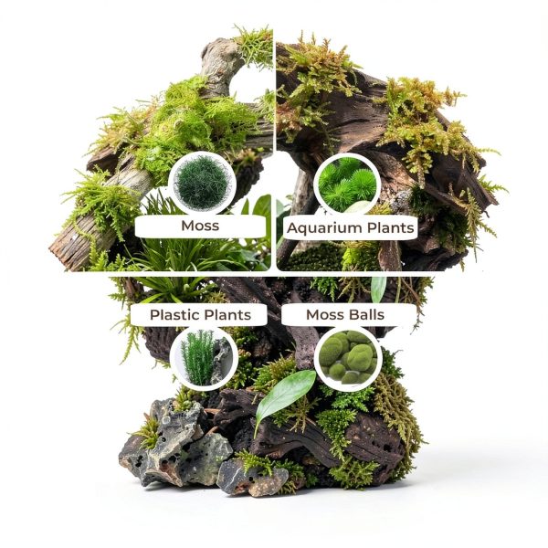 5-Piece 4-8 Inches Natural Aquarium Driftwood Decorations - Aquascape Decor for Fish Tanks, Betta Hideouts, Reptile Enclosures & Plant Attachment-7
