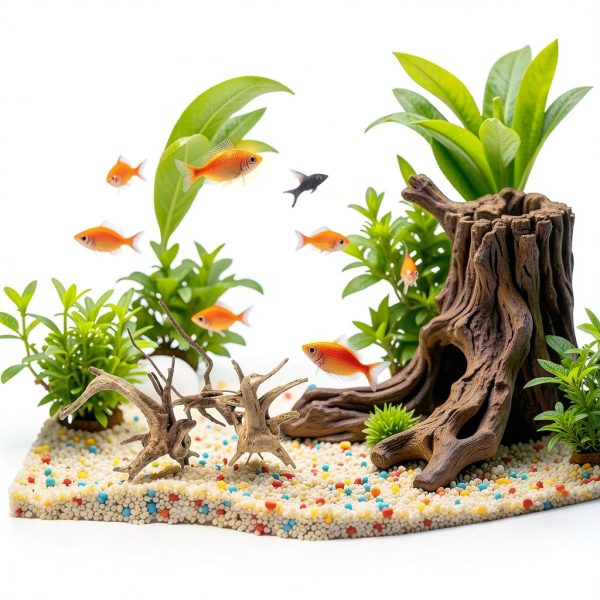 Aquarium Driftwood Branches Tustao Wood Décor Fish Tank 8-10cm-4