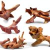 5-Piece 4-8 Inches Natural Aquarium Driftwood Decorations - Aquascape Decor for Fish Tanks, Betta Hideouts, Reptile Enclosures & Plant Attachment-0