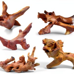 5-Piece 4-8 Inches Natural Aquarium Driftwood Decorations - Aquascape Decor for Fish Tanks, Betta Hideouts, Reptile Enclosures & Plant Attachment-0