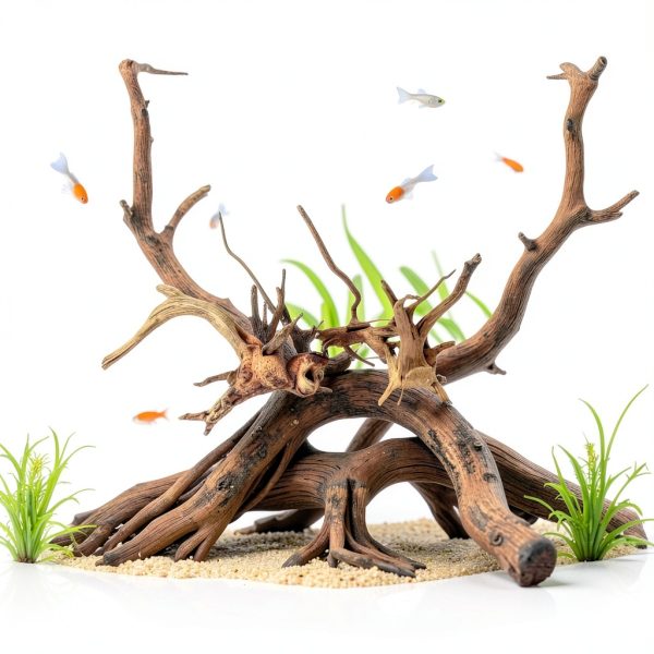 Aquarium Driftwood Branches Dwuww 2-Piece Natural Wood Décor 8-10cm-4