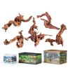 5-Piece 4-8 Inches Natural Aquarium Driftwood Decorations - Aquascape Decor for Fish Tanks, Betta Hideouts, Reptile Enclosures & Plant Attachment-1