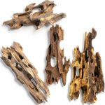 4-Piece Aquarium Driftwood Set - Natural Wood Decorations for Fish Tanks | Solid Reptile Branches, Ideal for Small Fish Hiding & Habitat Enhancement-0