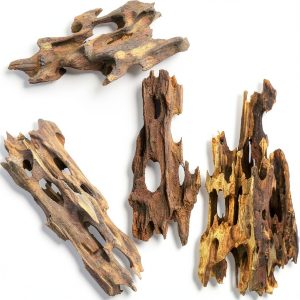 4-Piece Aquarium Driftwood Set - Natural Wood Decorations for Fish Tanks | Solid Reptile Branches, Ideal for Small Fish Hiding & Habitat Enhancement-0