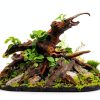 4-Piece Aquarium Driftwood Set - Natural Wood Decorations for Fish Tanks | Solid Reptile Branches, Ideal for Small Fish Hiding & Habitat Enhancement-4