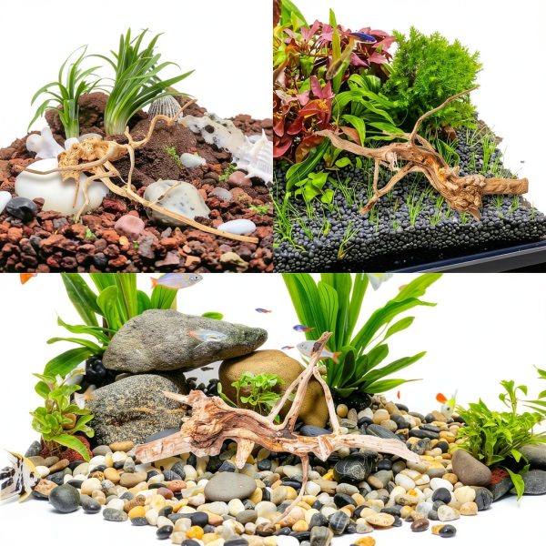kathson Aquarium Driftwood Reptile Branches Wood Natural Spiderwood Driftwood for Aquarium 5-6" 11 Pcs Terrarium Ornament Trunk Fish Tank Log Habitat Decoration Tree Stump Decor Assorted Sizes Wood-3