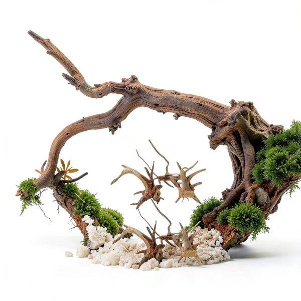Aquarium Driftwood Branches Dwuww 2-Piece Natural Wood Décor 8-10cm-3