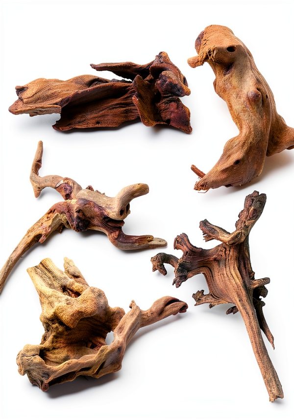 Tfwadmx 5PCS Aquarium Driftwood Branches 4''-7.8'' Reptiles Trunk Natural Wood Fish Tank Decoration Plant Stump Ornament Decor Assorted-0