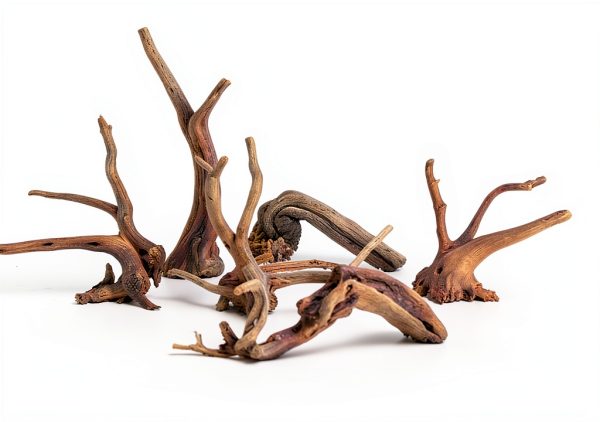 kathson Aquarium Driftwood Reptile Branches Wood Natural Spiderwood Driftwood for Aquarium 5-6" 11 Pcs Terrarium Ornament Trunk Fish Tank Log Habitat Decoration Tree Stump Decor Assorted Sizes Wood-5