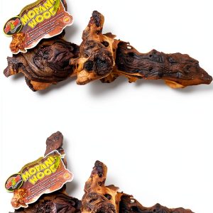(2 Pack) Zoo Med Reptile Mopani Wood for Aquariums, Size: Medium (2" H x 6" W x 22" L)-0