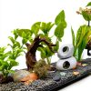 Aquarium Driftwood Decor Set - 1 Anubias Resin Model & 3Pcs Small Natural Driftwood 2-4 inch for Aquascaping, Fish Tank Landscape Design-6