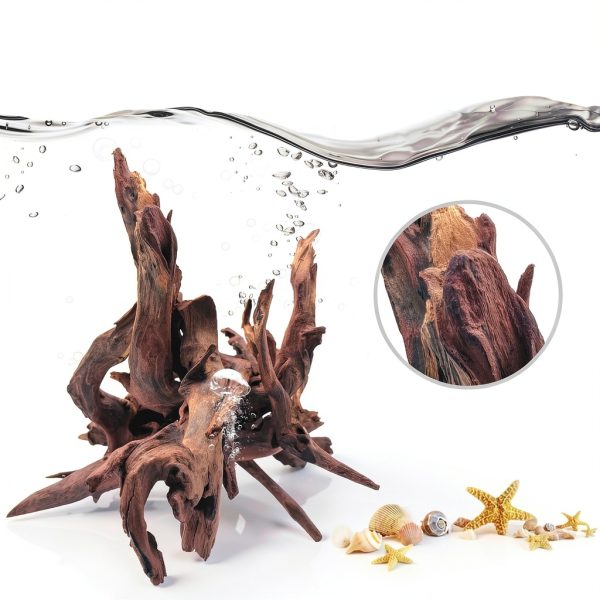 Natural Driftwood Aquarium Décor EFFIELER 7‑11 Inch 3‑Pack Mopani Wood-2