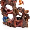 Natural Wood Aquarium Cave by redfeiyang – Multi‑Hole Hideout 7‑9″-0