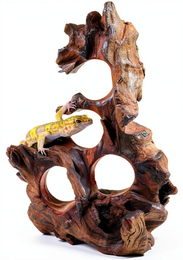 Natural Wood Aquarium Cave by redfeiyang – Multi‑Hole Hideout 7‑9″-4