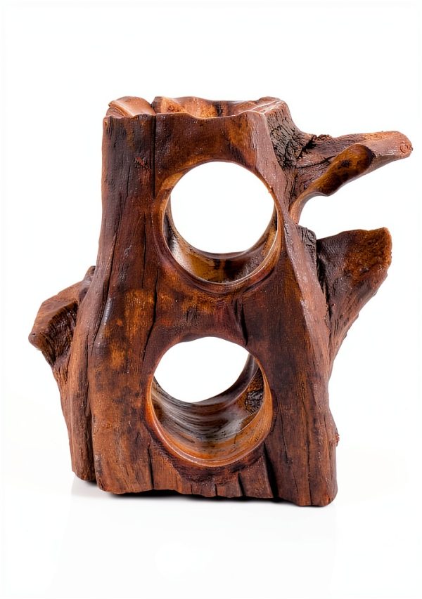 Natural Wood Aquarium Cave by redfeiyang – Multi‑Hole Hideout 7‑9″-2