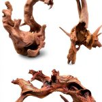 Natural Driftwood Aquarium Décor EFFIELER 7‑11 Inch 3‑Pack Mopani Wood-0