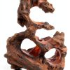 Natural Wood Aquarium Cave by redfeiyang – Multi‑Hole Hideout 7‑9″-7