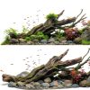 Natural Driftwood Aquarium Décor EFFIELER 7‑11 Inch 3‑Pack Mopani Wood-6