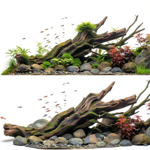 Natural Driftwood Aquarium Décor EFFIELER 7‑11 Inch 3‑Pack Mopani Wood-6
